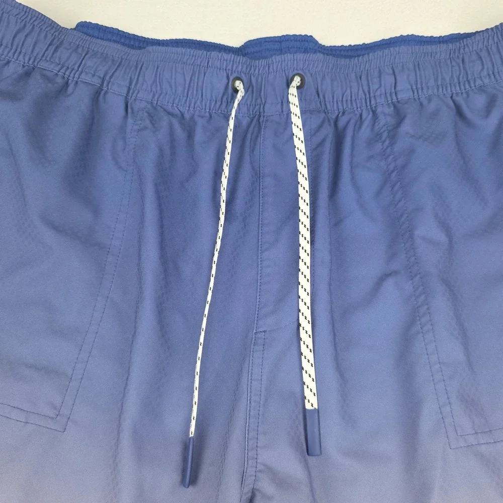 Legends Saylor Swim Shorts Mens XXL Blue Gradient Ombre Drawstring Hybrid Casual